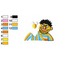 Bert and Ernie Embroidery Design 23